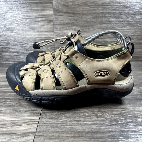 KEEN Men's Tan Leather Newport Waterproof Sandals Shoe Size 12 - Picture 4 of 10